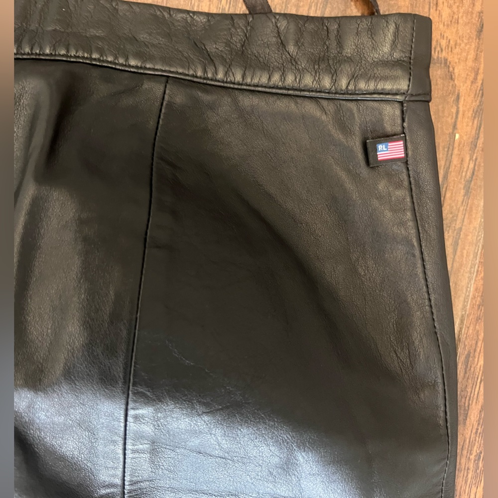 NWT Vintage Ralph Lauren Polo Leather Pants size 4 Y2K - Picture 3 of 8